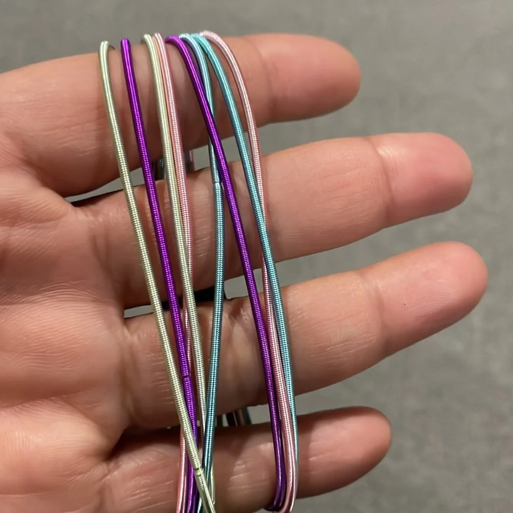 Colorful Coil Bracelets Set of 4 bundle of 2